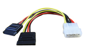 17cm 4-Pin 5.25molex To 2x SATA Power