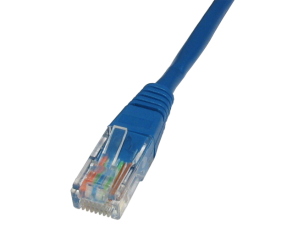 0.5m CAT5e Patch Cable Blue Full Copper 24AWG