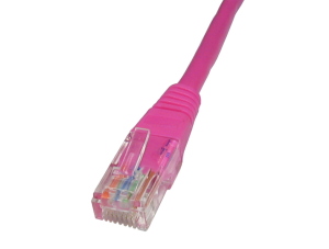 5m CAT5e Patch Cable Pink Full Copper 24AWG