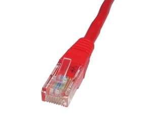 1m CAT5e Patch Cable Red Full Copper 24AWG