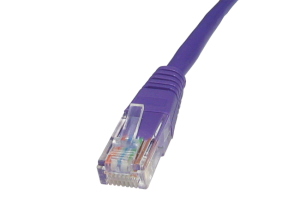 0.25m CAT5e Patch Cable Violet Full Copper 24AWG