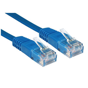 1M CAT5e Flat Network Cable Blue
