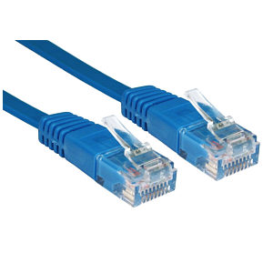 1.5m CAT5e LSOH Flat Patch Cable Blue