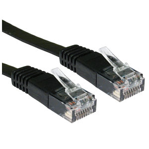 1.5m CAT5e LSOH Flat Patch Cable Black