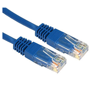 15cm CAT5e Ethernet Cable UTP, 100MHz, Moulded RJ45 Blue