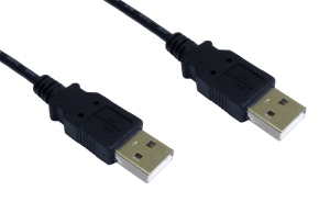 2M USB 2.0 A To A Data Cable Black