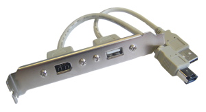 USB 2.0 6-Pin Firewire Faceplate