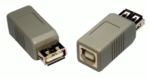 USB 2.0 Gender Changer A-Female B-Female
