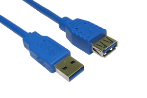 5m USB 3.0 A M A F Blue Extension Cable