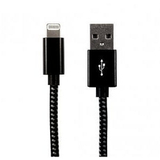 1.8m Braided Lightning Cable MFI Certified Black