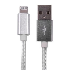 1.8m Braided Lightning Cable MFI Certified White