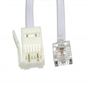 3m White BT M RJ11-2 Wire Xover Modem Cable -Rohs