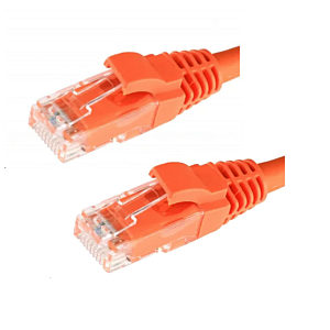 10m Cat5e Ethernet Cable, LSOH Orange U/UTP Snagless Boot