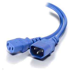 0.3m C14 to C13 Power Cable Blue PVC 1.0mm Power Lead
