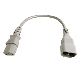 0.5m C14 to C13 Power Cable Grey PVC 1.0mm Power Lead
