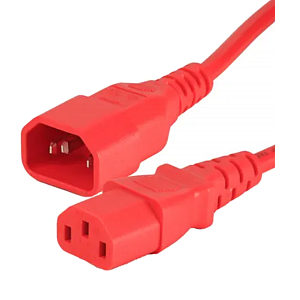0.5m C14 to C13 Power Cable Red PVC 1.0mm Power Lead