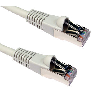 25cm CAT6A Network Cable Shielded Grey 0.25m