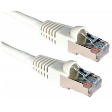 25cm CAT6A Network Cable Shielded White 0.25m