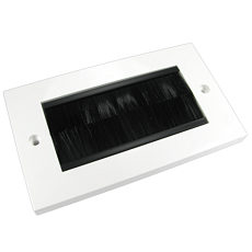 Double Brush Plate White Faceplate with Black Brush