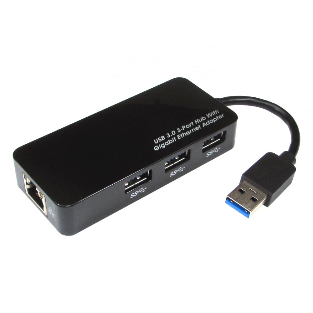 USB 3.0 Ethernet Network Adapter with USB Hub