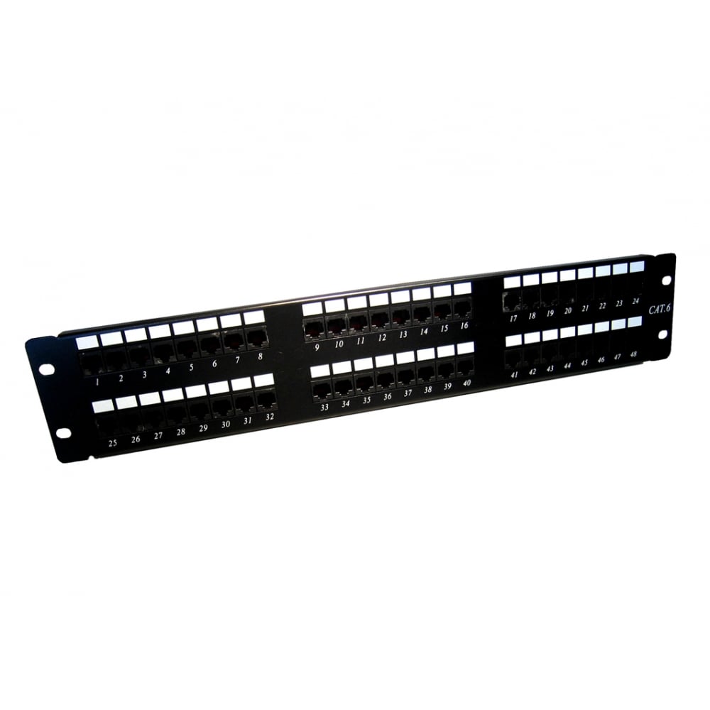 48 Port CAT6 Punch Down Patch Panel