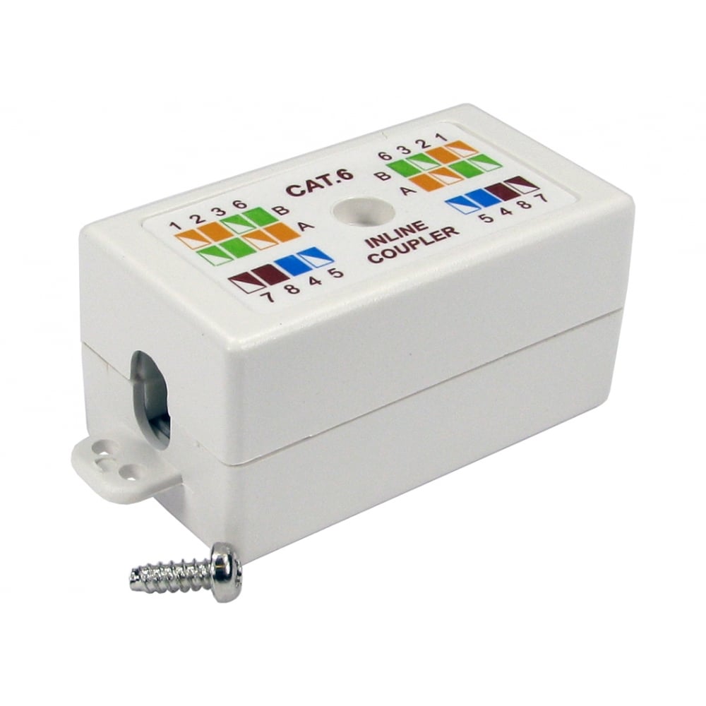 CAT6 Punchdown Krone Coupler White