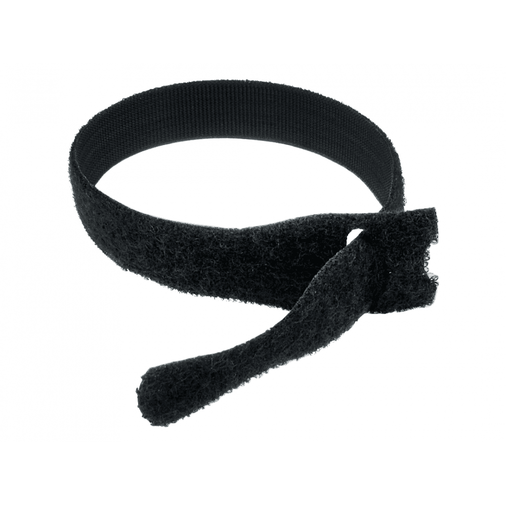200mm x 12mm Hook and Loop Cable Ties Black, 25 Pack