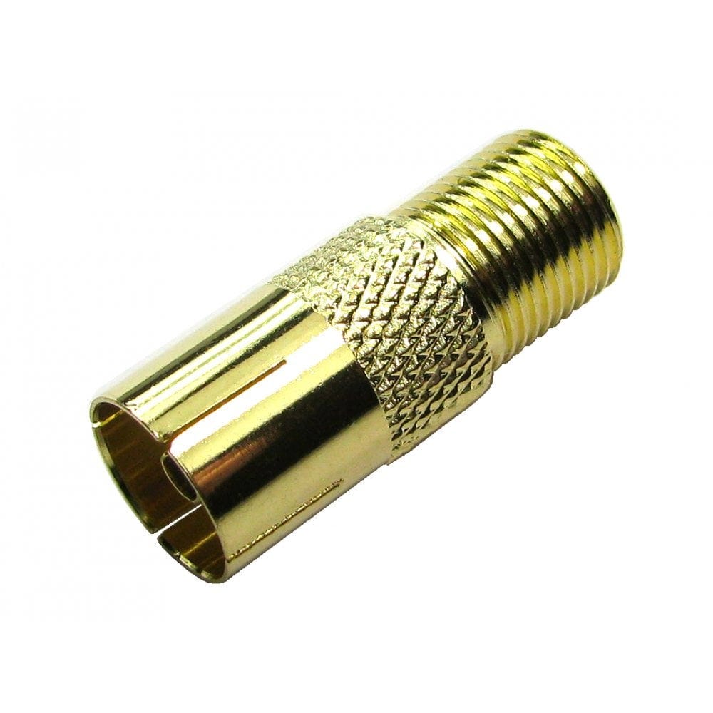 TV Coax Female to F-Type Female Screw On Gold