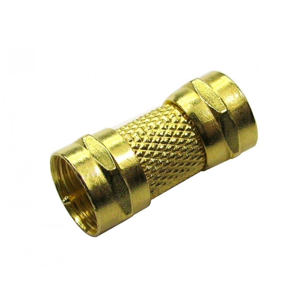 F-Type Male to Male Adapter Gold Plated