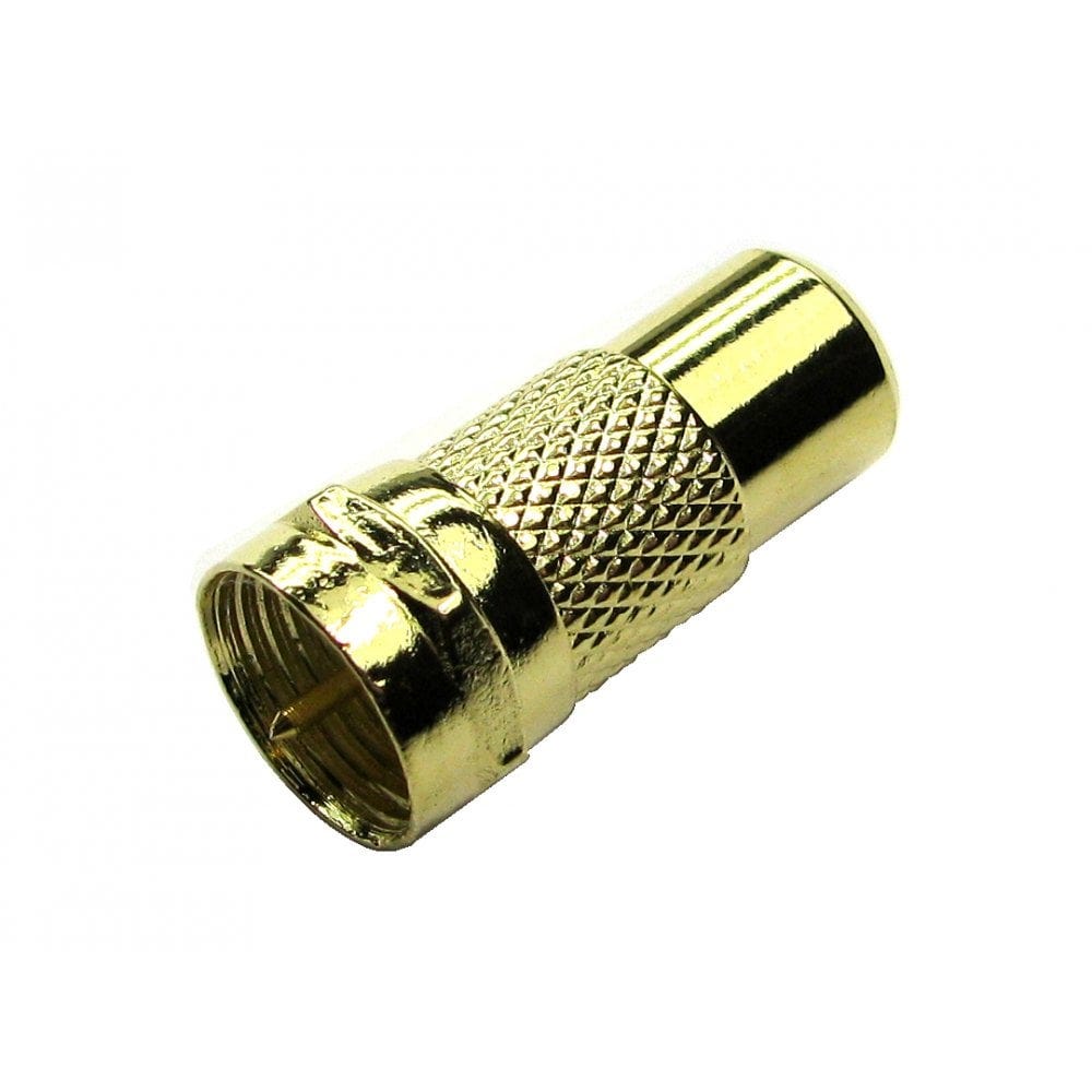 RCA Phono Female to F-Type Male Screw On Adapter Gold