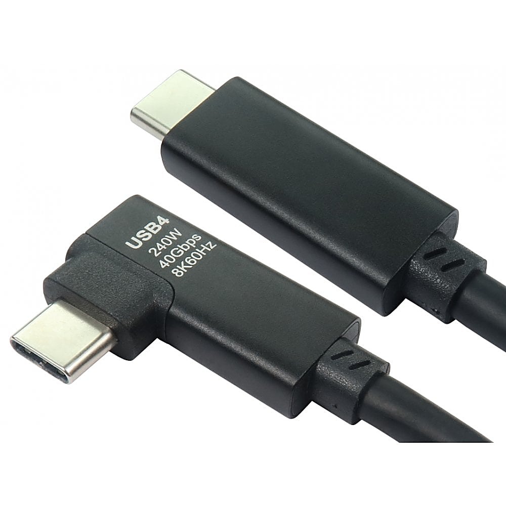 2m USB4 40Gbps Active Cable Right Angle, 240W EPR