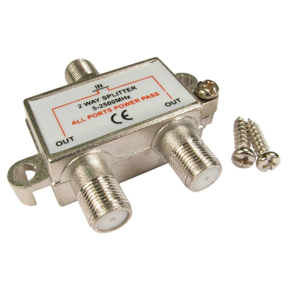 Satellite Cable Splitter F-Type Splitter 2 Way
