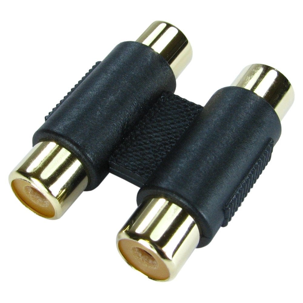 Twin RCA-Female to twin RCA-Female coupler
