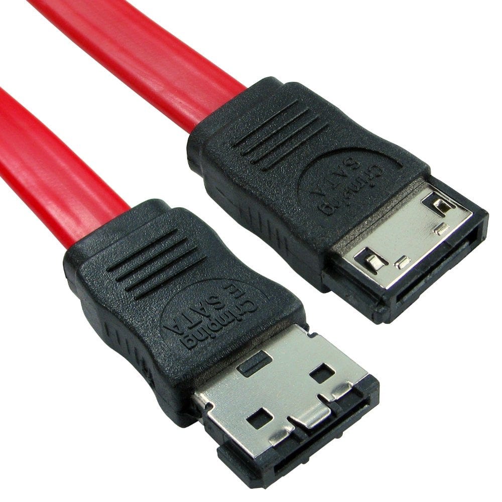 1m SATA Plug ESATA Plug Red Cables