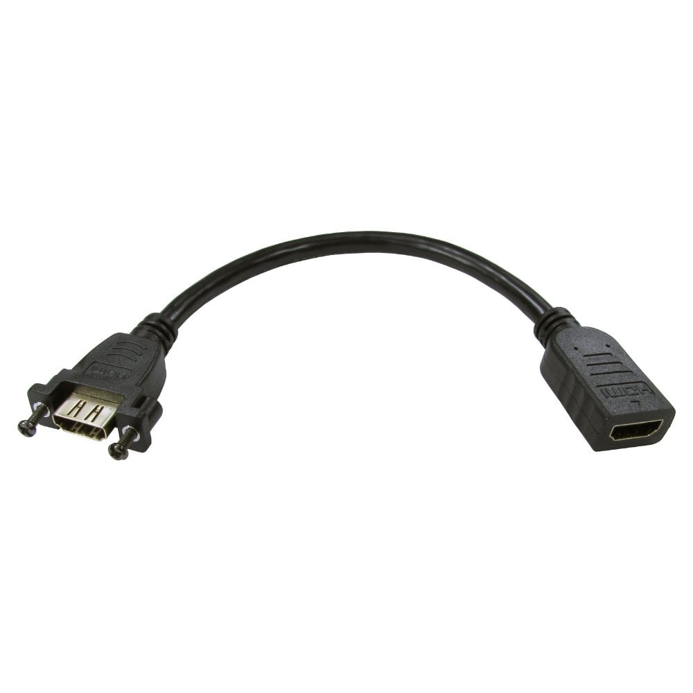 Panel Mount HDMI Cable Female to Female 20cm