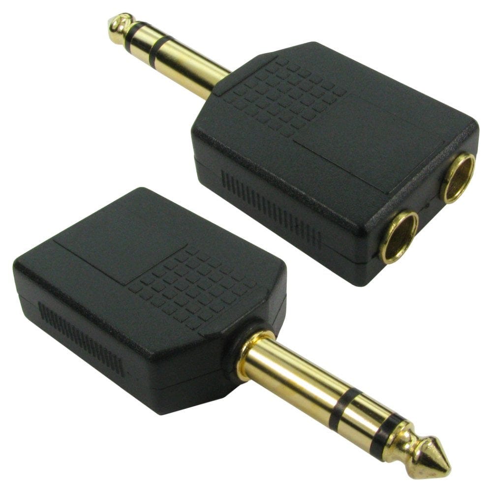 6.35mm 1/4 Inch Jack Splitter 6.35mm Male to 2x 6.35mm Female
