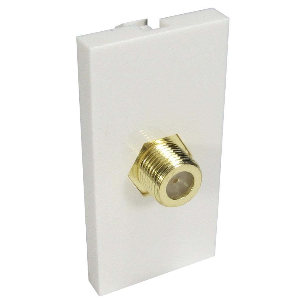 F Type Face Plate Single Socket Wallplate Module