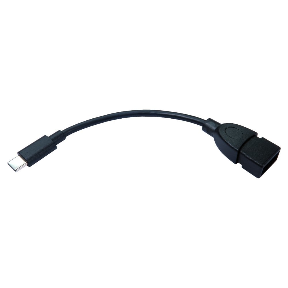 USB C to USB A Female Adapter Cable 15cm Black