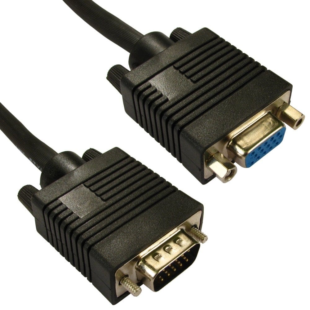 Monitor Extension Cable 3m VGA / SVGA Black Male to Female