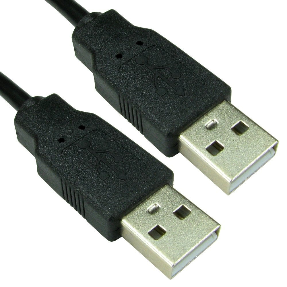 3m USB 2.0 A-Male to A-Male Cable Black