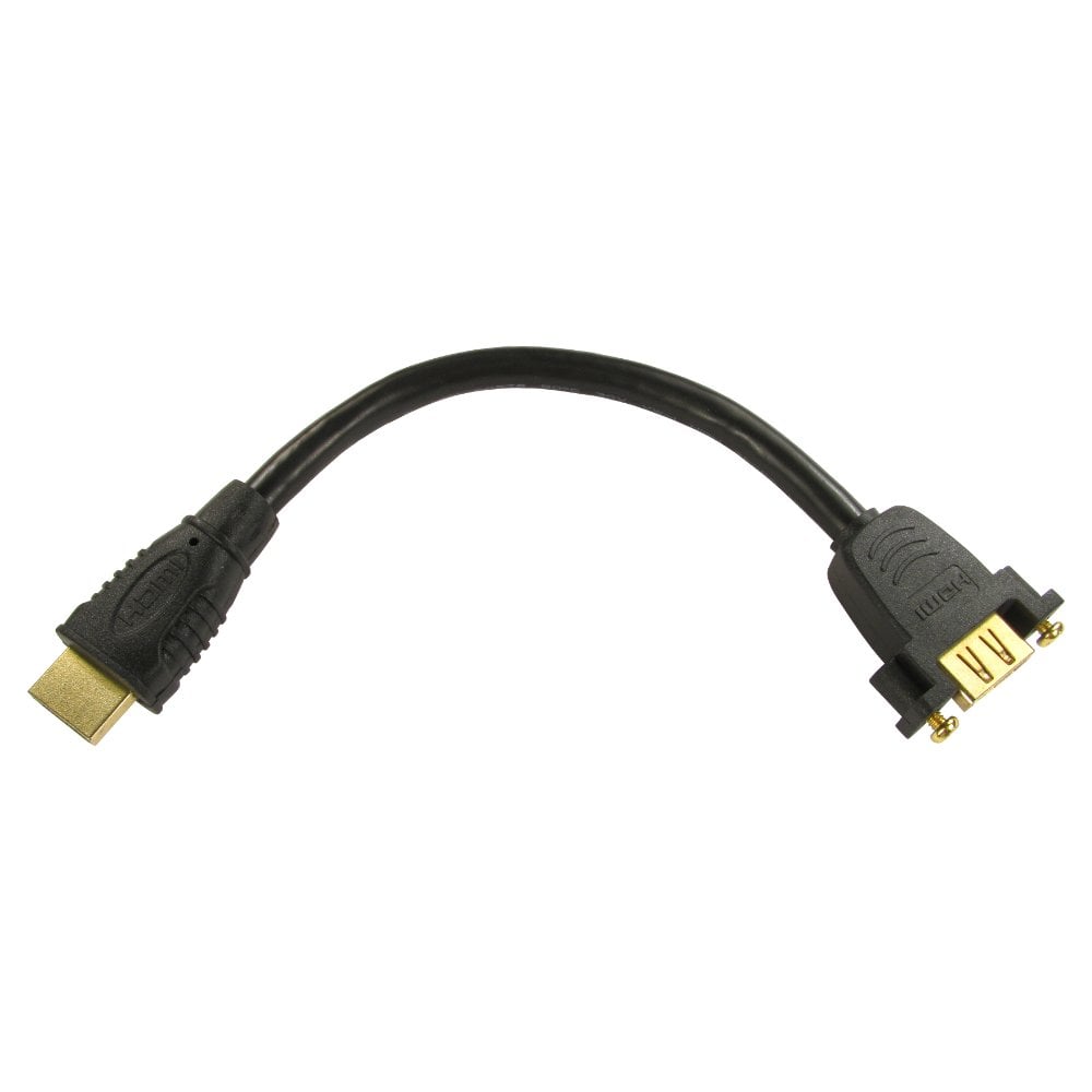 Panel Mount HDMI Cable Male to Female 16cm 1.4 2.0