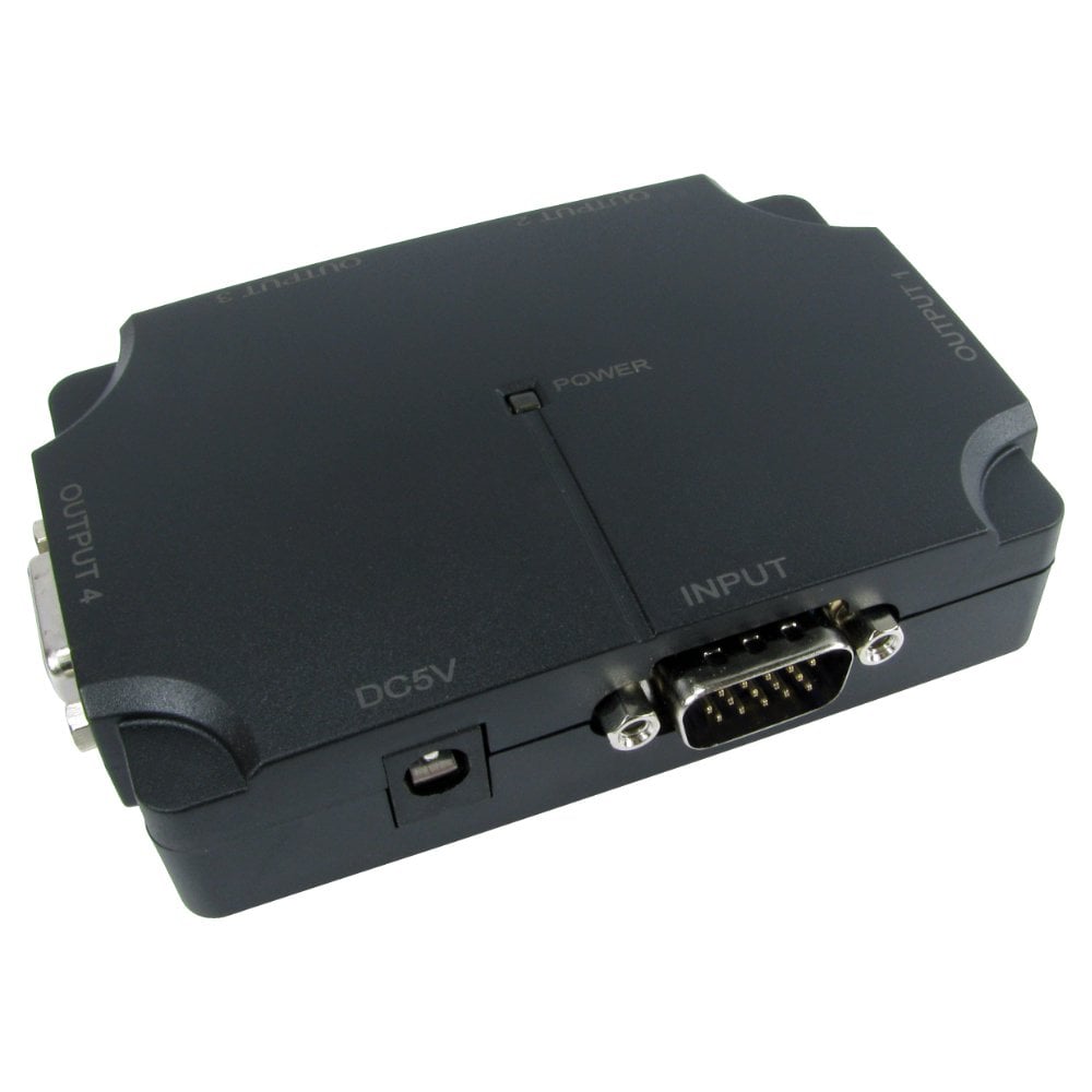 VGA Splitter 4 Way 350MHz 1 PC to 4 Monitors