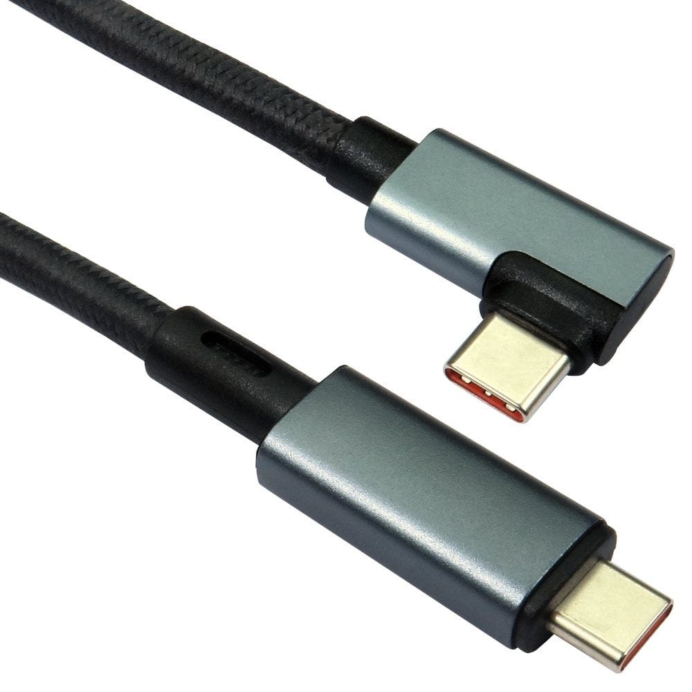 Right Angle USB4 Cable, 1m, 40Gbps, 240W EPR with Braided Jacket