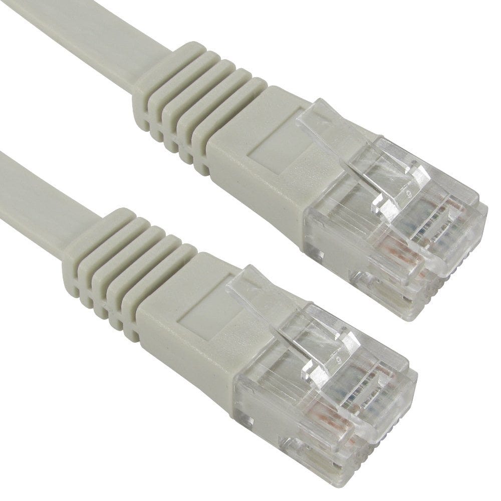 0.5m CAT5e Flat Network Cable Grey