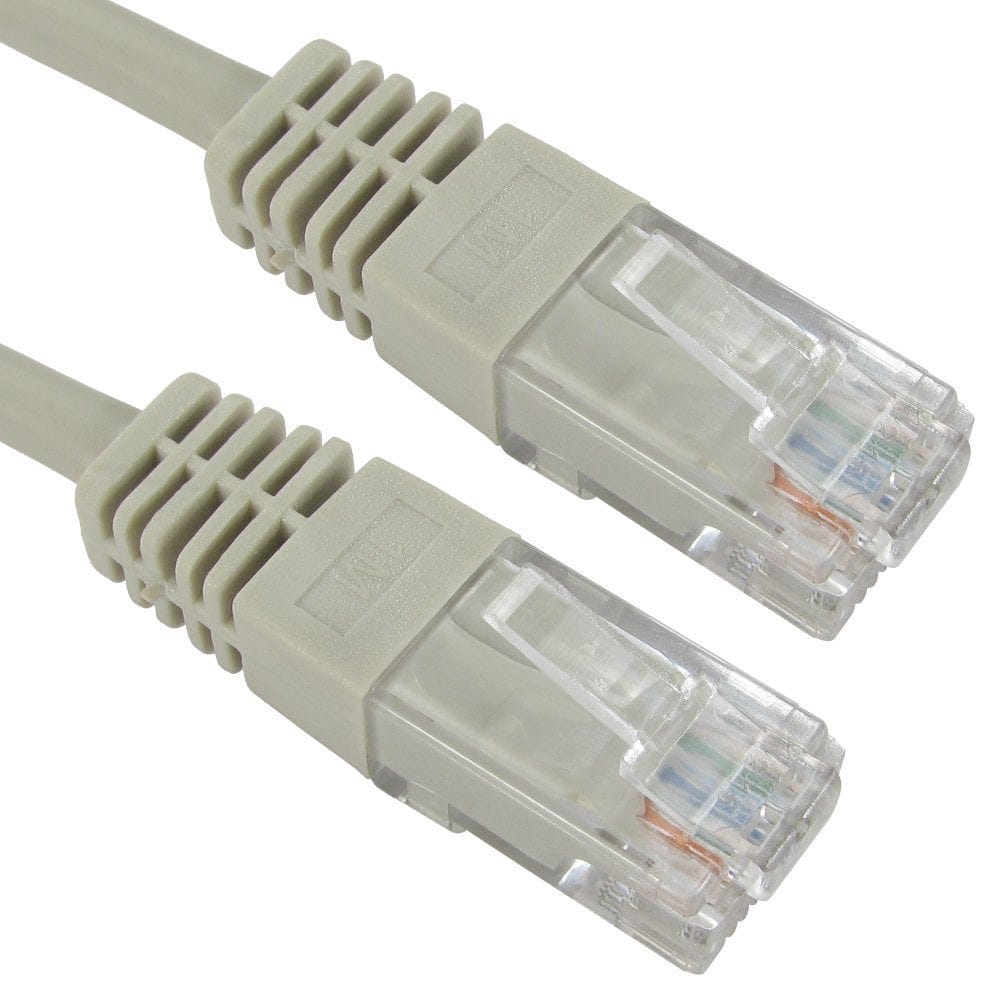0.25m Ethernet Cable CAT5e UTP Full Copper 26AWG Grey