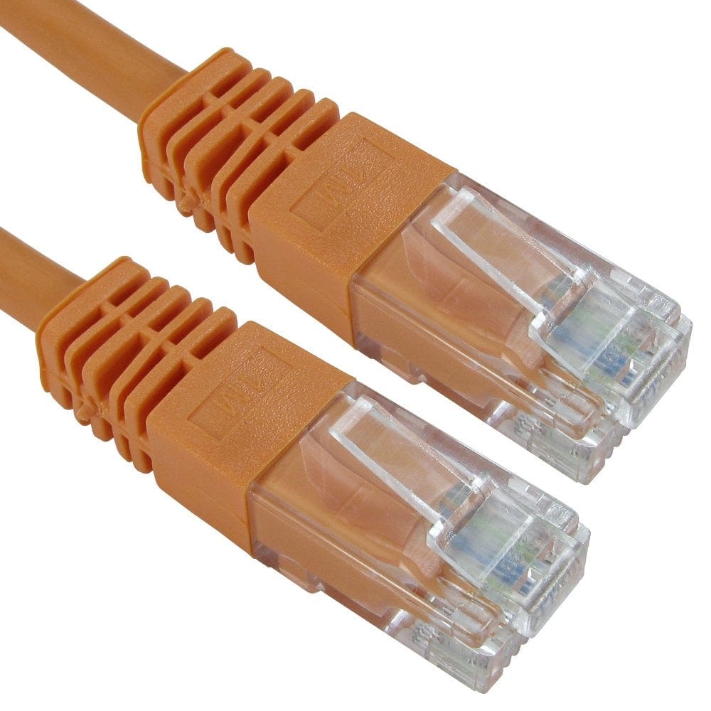 0.25m Patch Cable CAT5e UTP Full Copper 26AWG Orange
