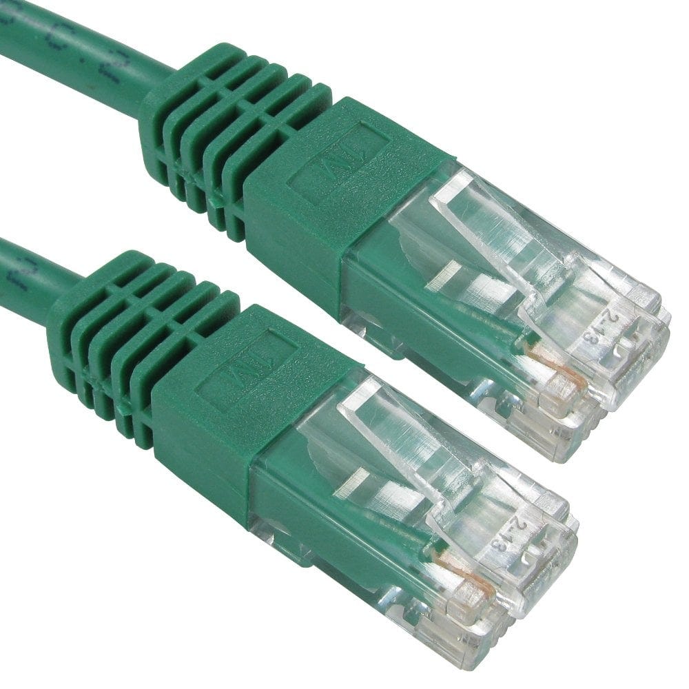 0.25m CAT5e Cable UTP Full Copper 26AWG Green
