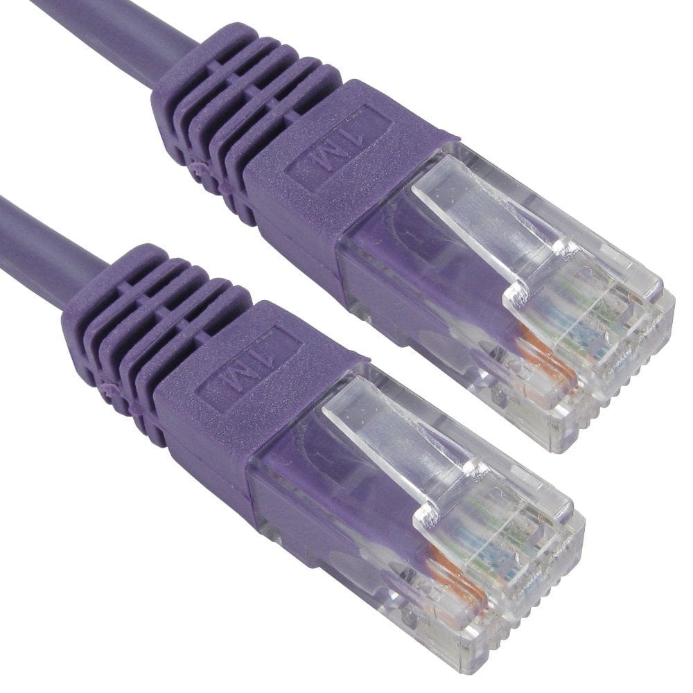 0.25m Violet Patch Cable CAT5e UTP Full Copper 26AWG