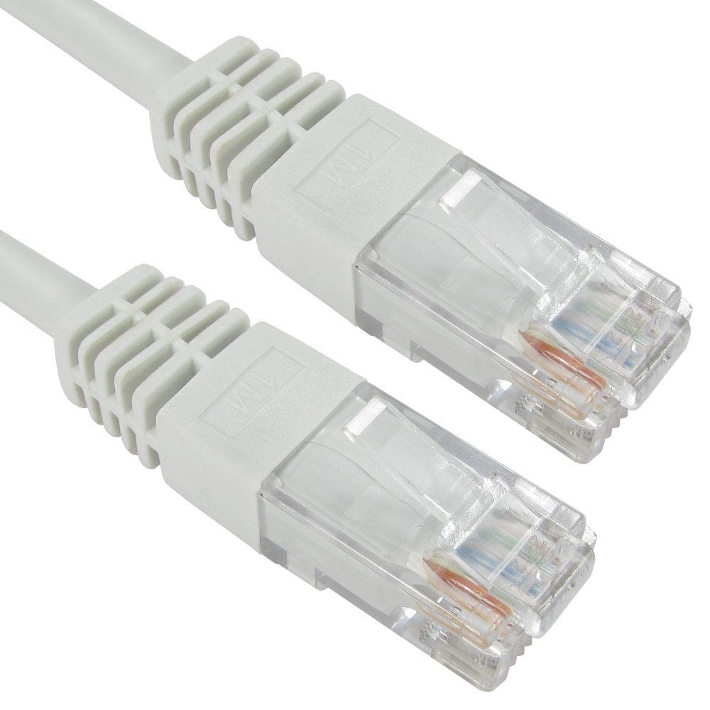 0.25m Network Cable CAT5e UTP Full Copper 26AWG White