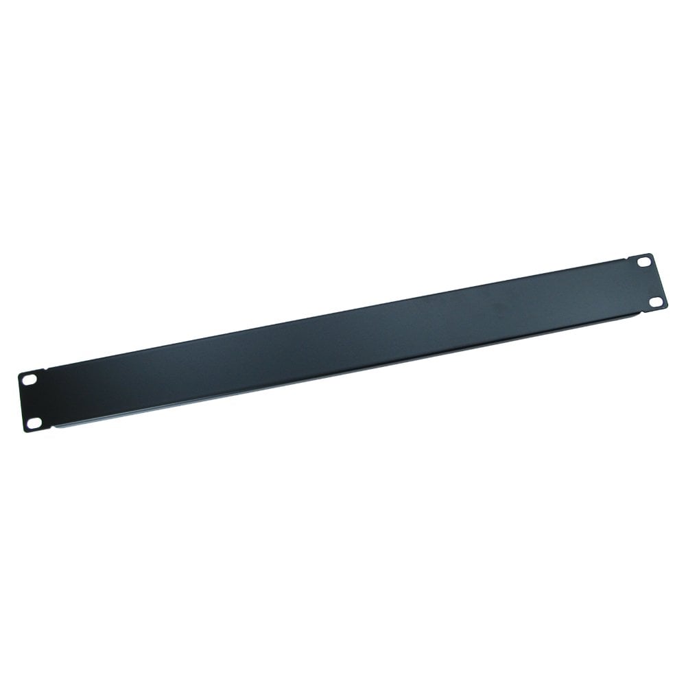 19 Inch 1U Blank Panel Black